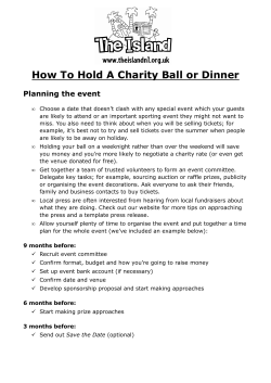How to hold a charity ball or dinner
