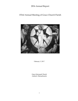 2016 Annual Meeting Report - Grace Episcopal Church Amherst, MA