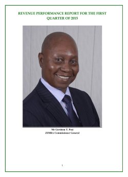 revenue performance report for the first quarter of 2015