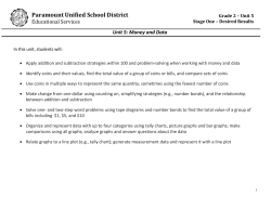 Grade 2 Unit 5 Pacing - Paramount Unified School District