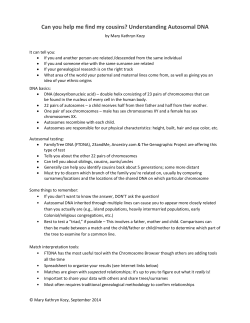 Can you help me find my cousins? Understanding Autosomal DNA