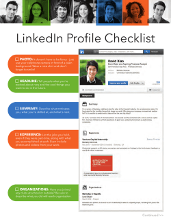 LinkedIn Profile Checklist
