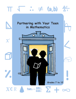 Partnering with Your Teen in Mathematics