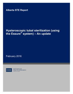 Hysteroscopic tubal sterilization (using the Essure system) &ndash; An