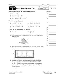 Ch. 3 Test Review Part 2 HF 219