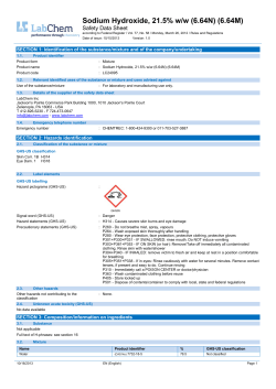 Sodium Hydroxide, 21.5% w/w (6.64N)
