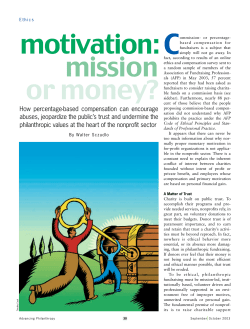motivation: mission or money? - Association of Fundraising