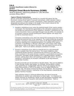 Delayed Onset Muscle Soreness (DOMS)