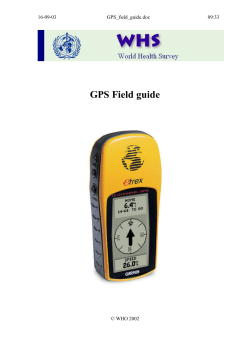 GPS Field guide - World Health Organization