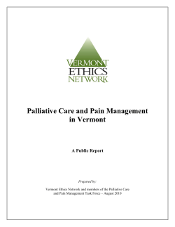 Public Report on Palliative Care