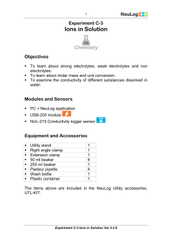 Ions in Solution C-3