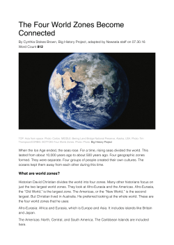 The Four World Zones Become Connected