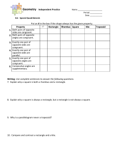 Geometry Independent Practice Put an X in the box if the shape