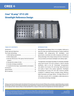 Cree XLamp XT-E Streetlight Reference Design