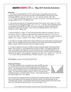 May 2011 Activity Solutions