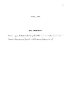 Annotated Bibliography (Fracking).