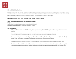 KS2 -‐ LESSON 2: City Machines Themes: Living in the