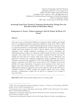 Assessing Long-Term Trends In Vegetation Productivity Change