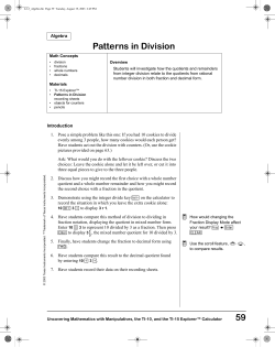 59 Patterns in Division