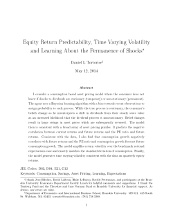 Equity Return Predictability, Time Varying Volatility and Learning