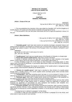 Law on Value Added Tax