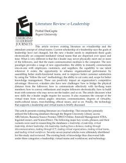 Literature Review: e-Leadership