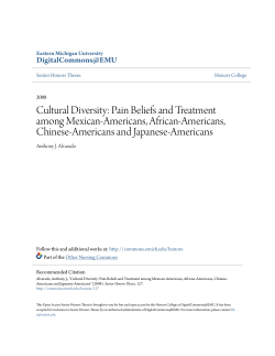 Cultural Diversity: Pain Beliefs and Treatment among Mexican