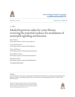 Inhaled hypertonic saline for cystic fibrosis - e
