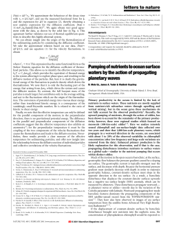 Pumpingofnutrientstooceansurface waters by the action of