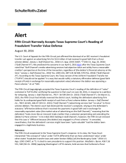 Alert Fifth Circuit Narrowly Accepts Texas Supreme Court`s Reading