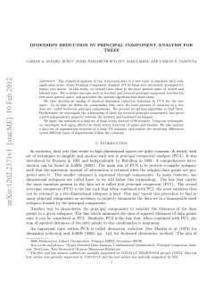 Dimension Reduction in Principal Component Analysis for Trees