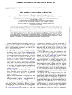 Five Statistical Questions about the Tree of Life
