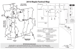 2016 Maple Festival Map 2016 Maple Festival Map