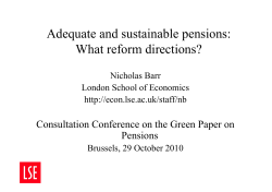 Adequate and sustainable pensions: What reform directions?
