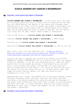 : Icivics Answer Key Gideon V Wainwright