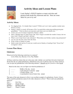 Activity Ideas and Lesson Plans