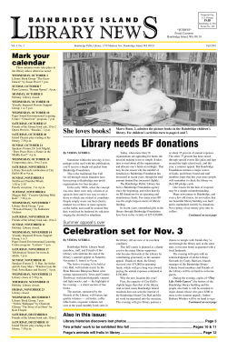 Fall 2001 - Bainbridge Public Library