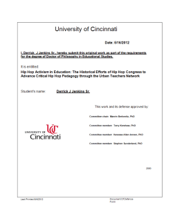 Hip Hop Activism in Education: The Historical Efforts of Hip Hop