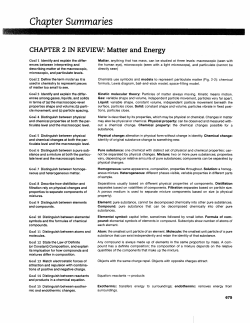 Chapter Summaries - El Camino College