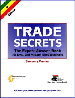 trade secrets - ghana - Ghana Export Promotion Authority
