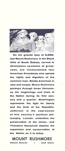 mount rushmore - National Park Service History