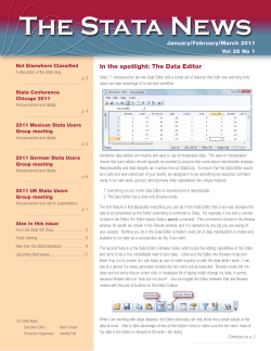 In the spotlight: The Data Editor