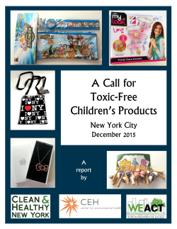 A Call for Toxic-Free Children`s Products