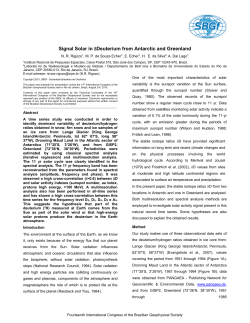 Signal Solar in &delta;Deuterium from Antarctic and Greenland