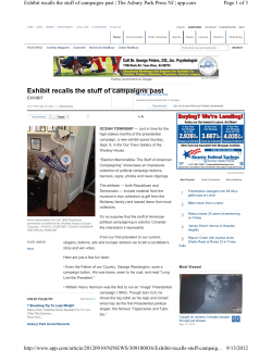 Exhibit recalls the stuff of campaigns past