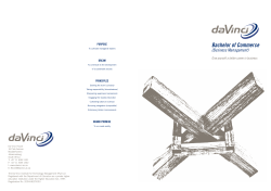 Bachelor of Commerce - The Da Vinci Institute