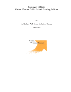 Summary of State Virtual Charter Public School Funding Policies