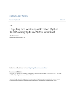 Dispelling the Constitutional Creation Myth of Tribal Sovereignty