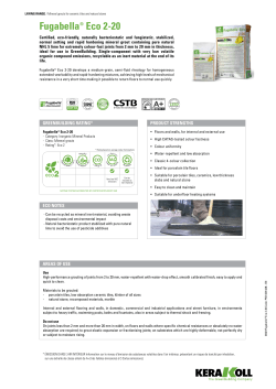 fugabella&reg; eco 2-20 - the Kerakoll products area