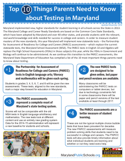 Top Things Parents Need to Know about Testing in Maryland